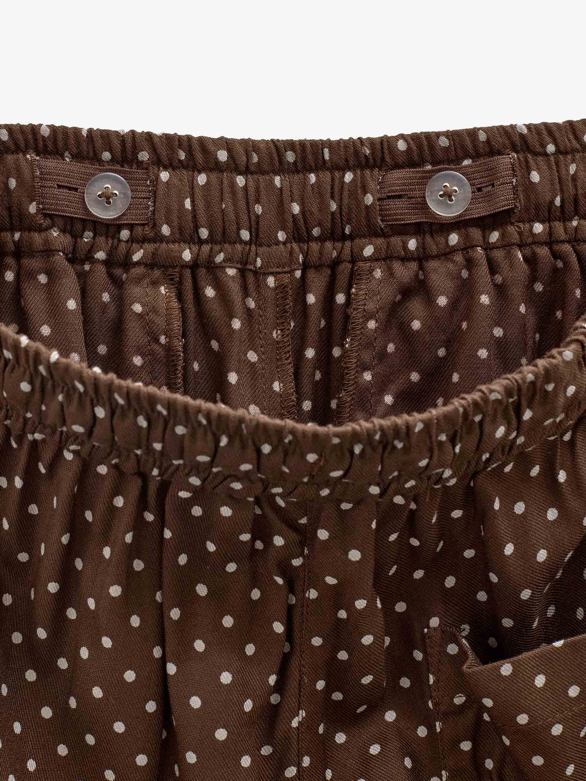 Prikkede bukser i viskose Tween - Brown/Offwhite | 101660 Feline