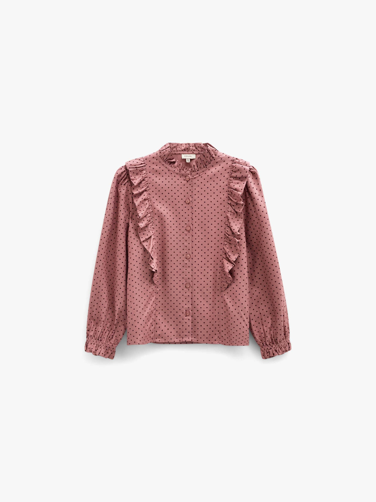 Prikket viskosebluse med flæser Tween - Dusty Rose/Bordeaux | 101661 Feline