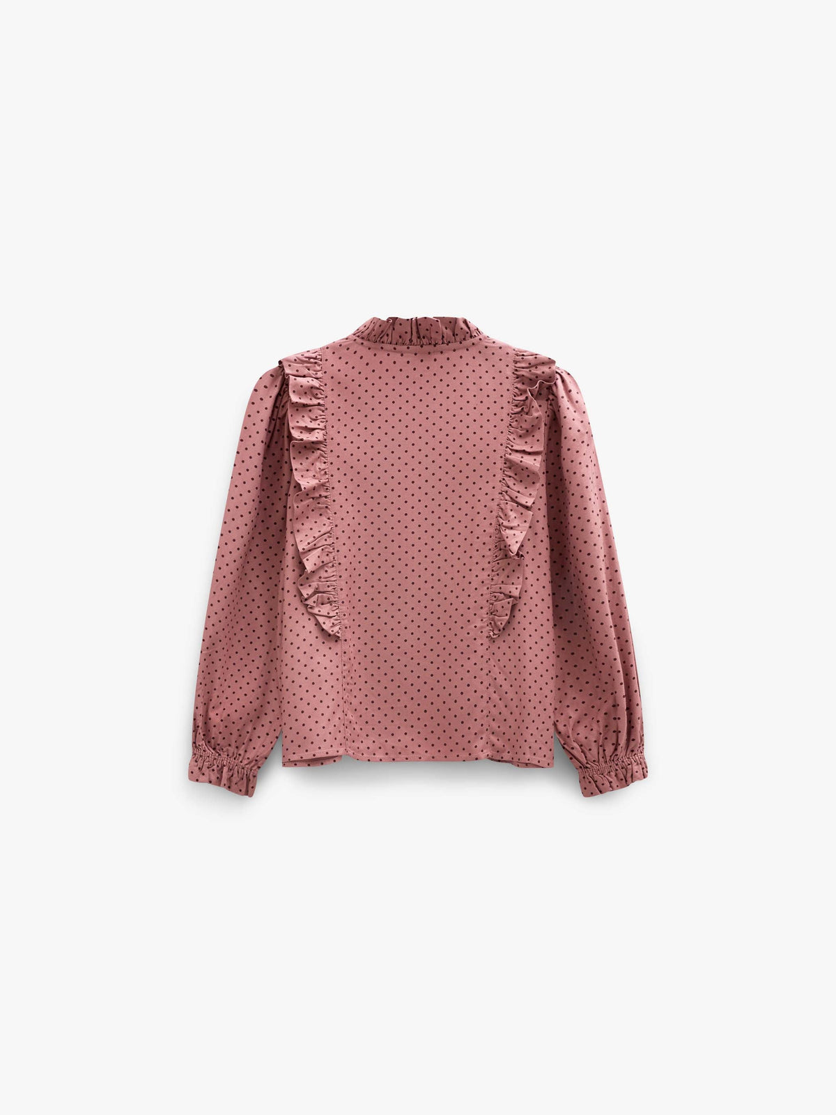 Prikket viskosebluse med flæser Tween - Dusty Rose/Bordeaux | 101661 Feline