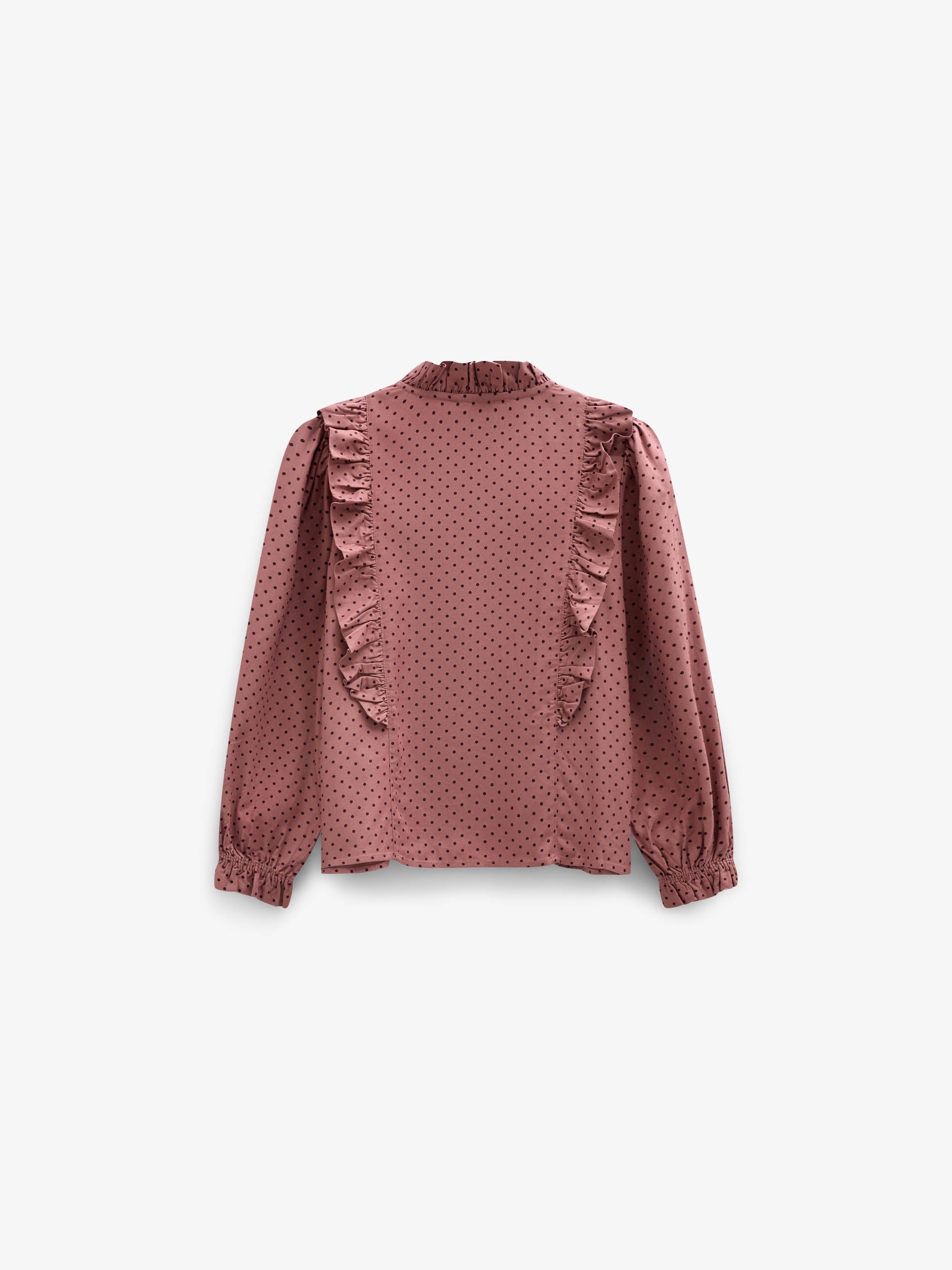 Prikket viskosebluse med flæser Tween - Dusty Rose/Bordeaux | 101661 Feline