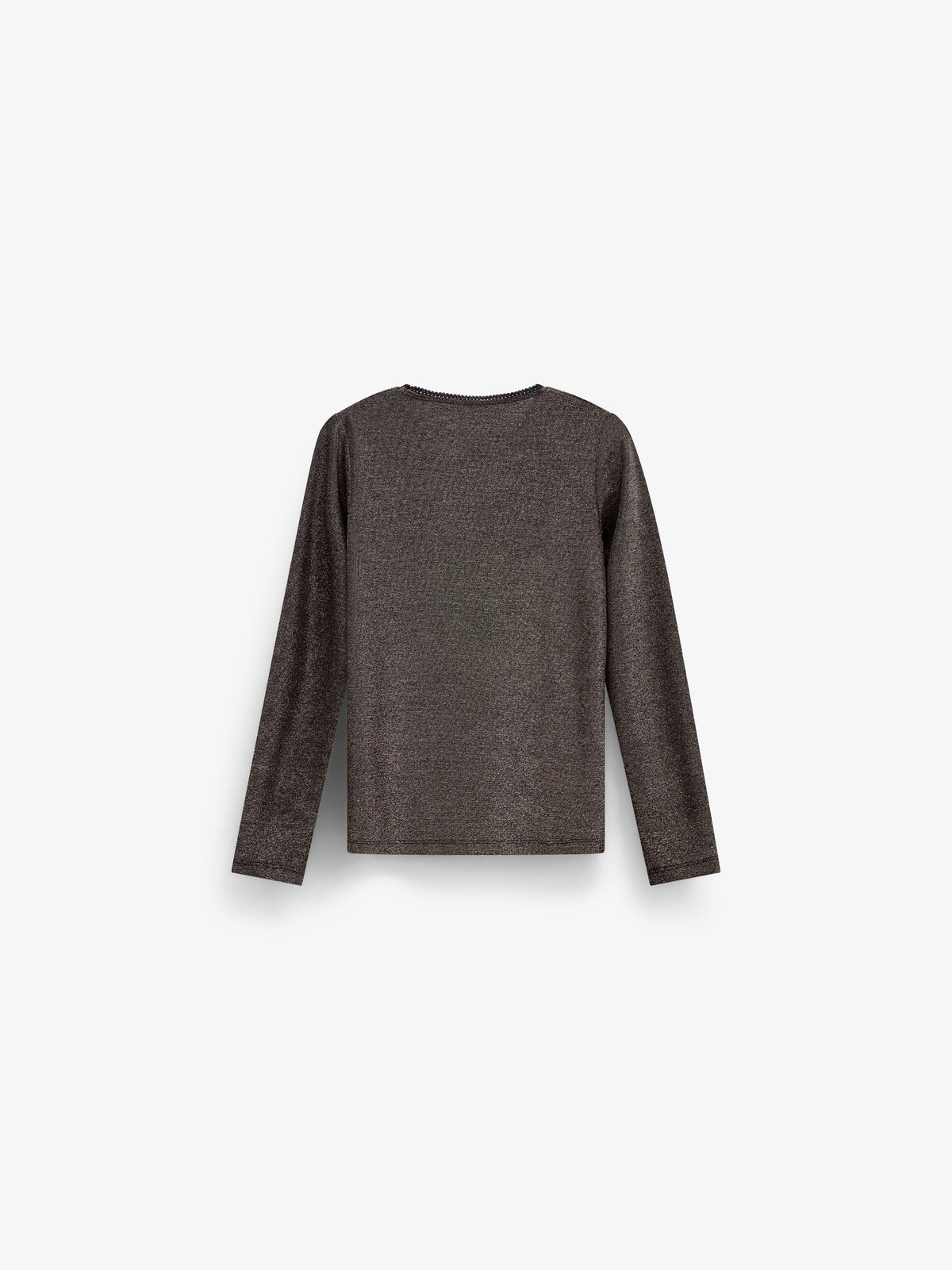 Langærmet T-shirt med lurex Tween - Dark Brown | 101664 Helen