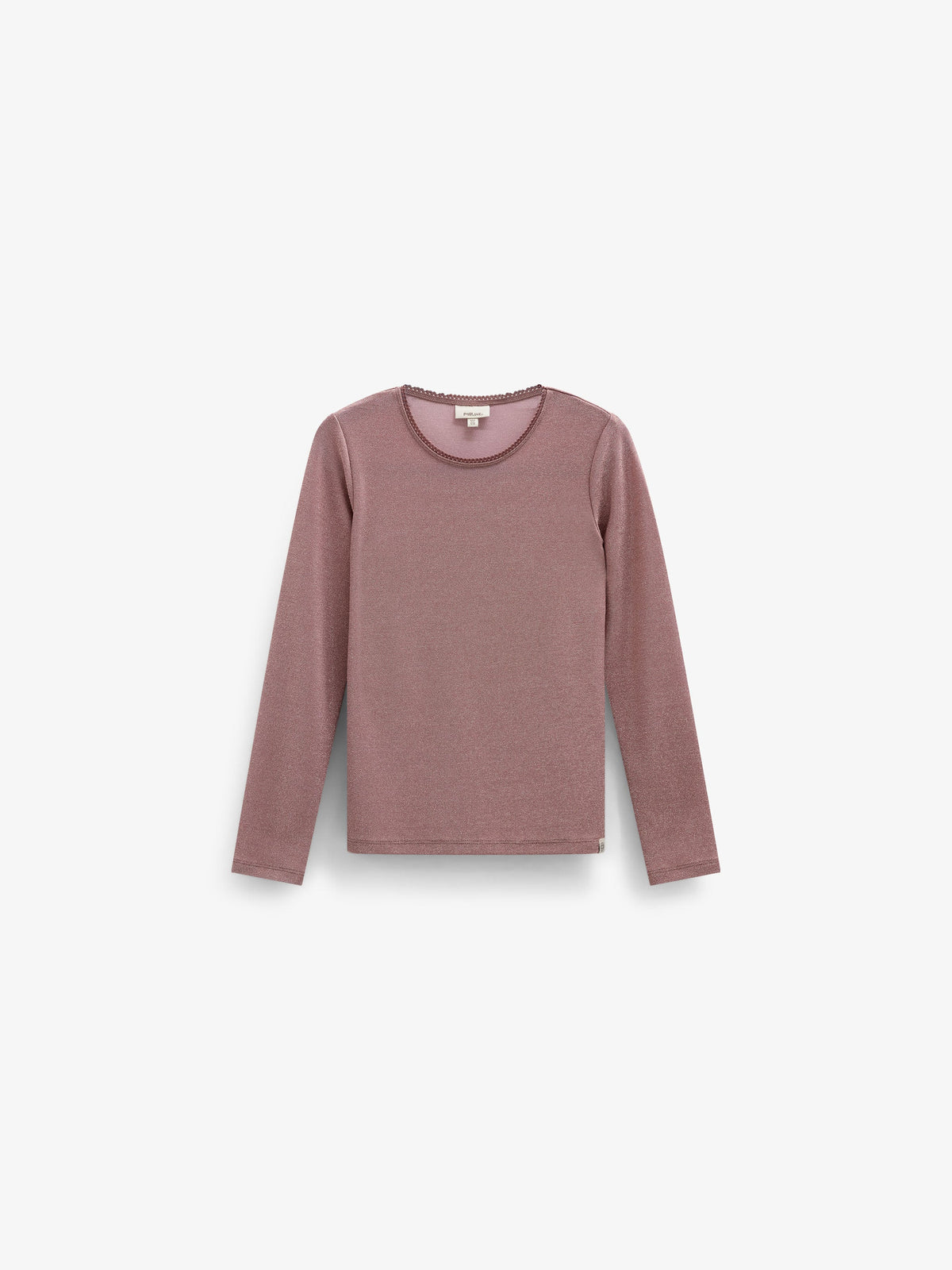 Langærmet T-shirt med lurex Tween - Dusty Rose | 101666 Helen