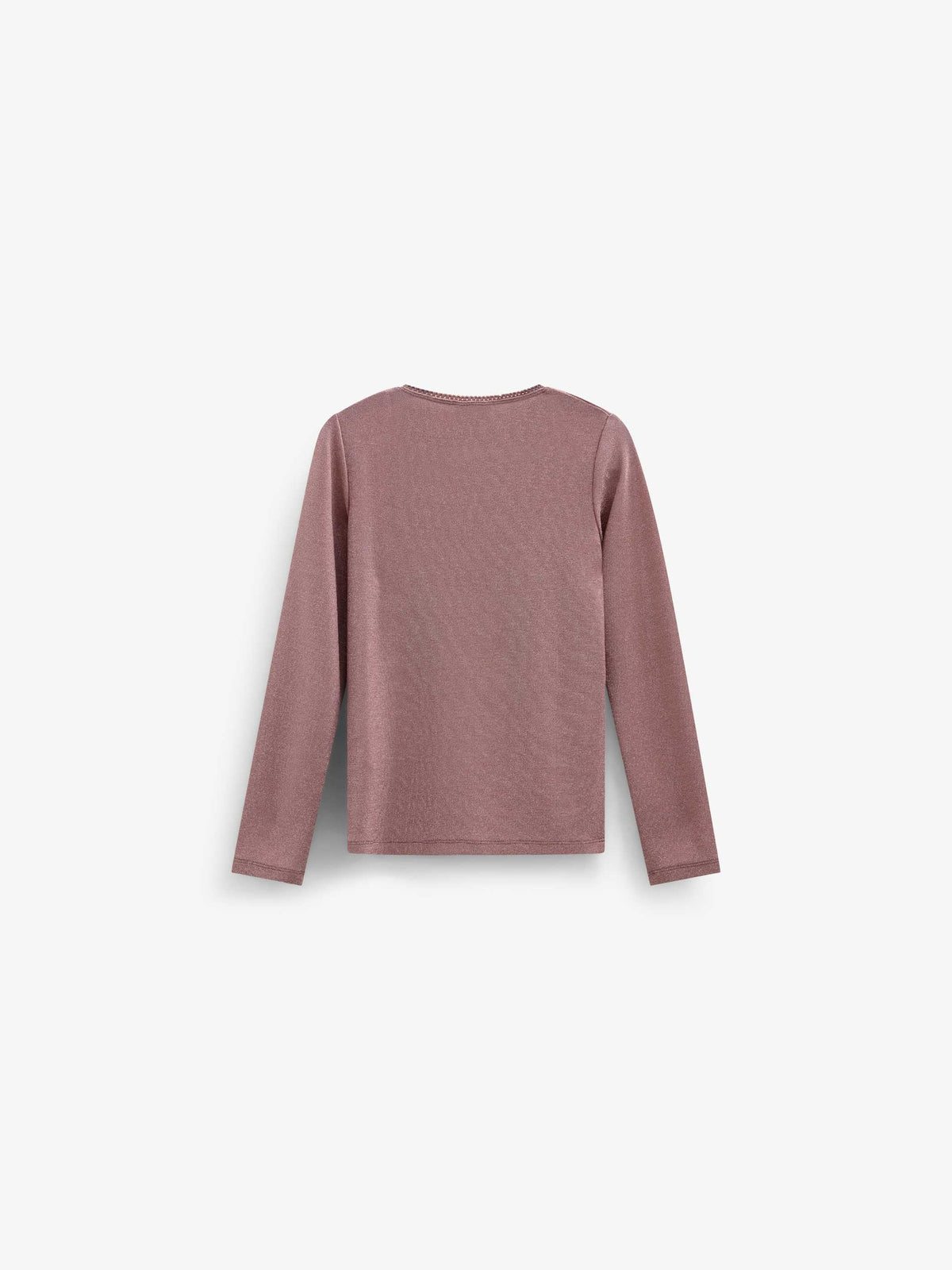 Langærmet T-shirt med lurex Tween - Dusty Rose | 101666 Helen