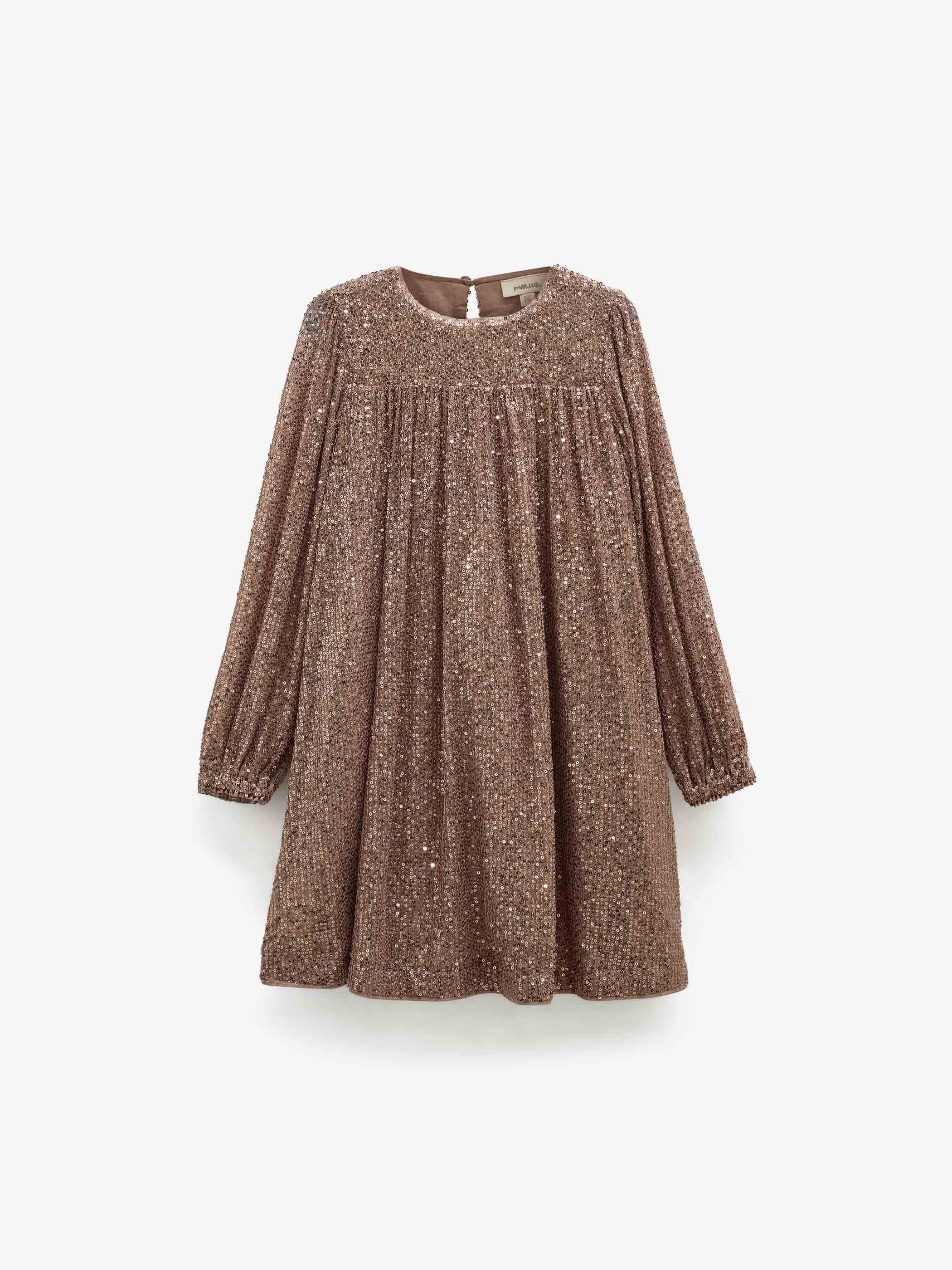 Pailletkjole Tween - Light Brown | 101676 Amber