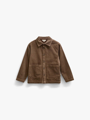 Fløjls-overshirt med store lommer Tween - Brown | 101682 Greta