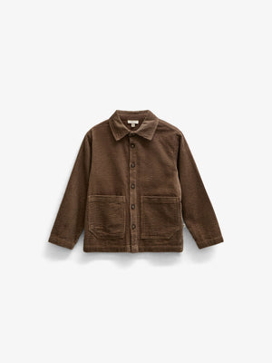 Fløjls-overshirt med store lommer Tween - Brown | 101682 Greta