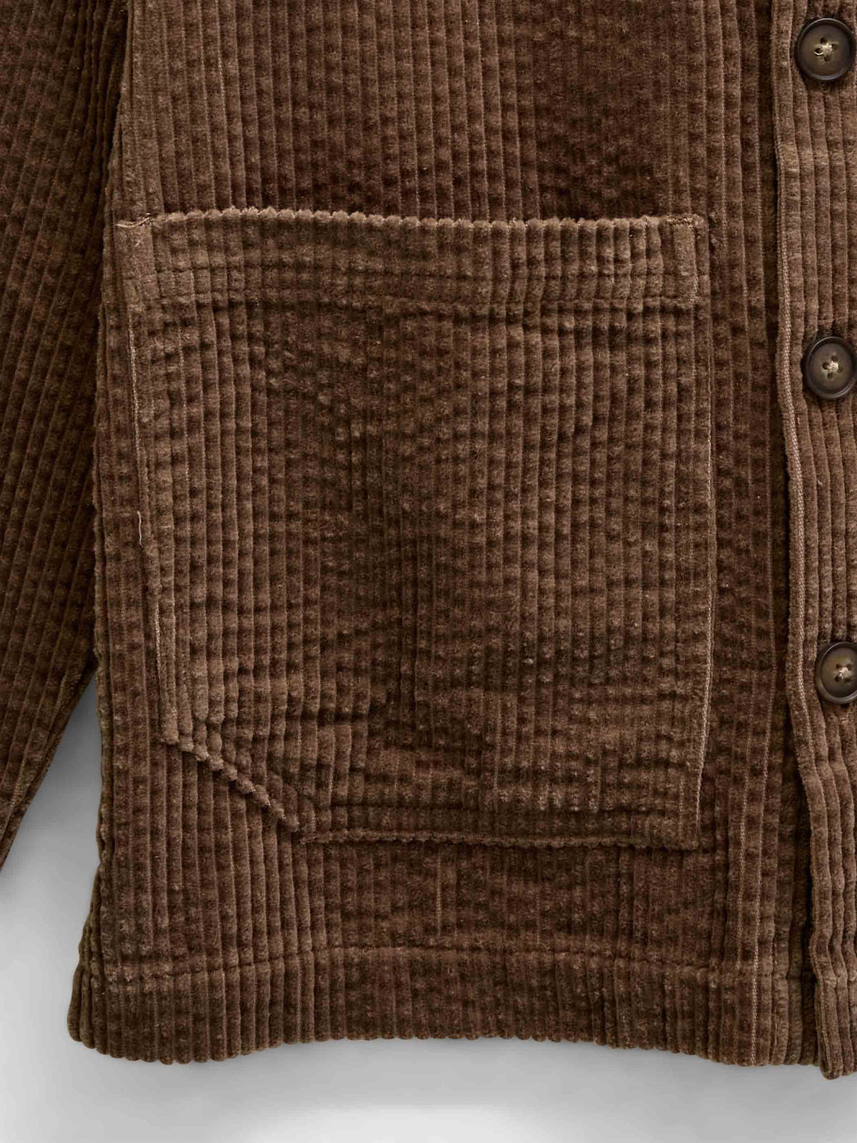Fløjls-overshirt med store lommer Tween - Brown | 101682 Greta