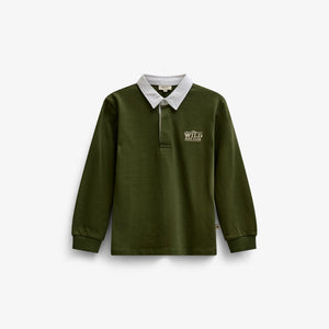 Langærmet jerseypolo Tween - Moss Green | 101692 Ruben