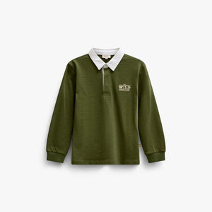 Langærmet jerseypolo Kids - Moss Green | 101691 Ruben