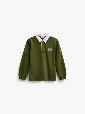 Langærmet jerseypolo Kids - Moss Green | 101691 Ruben