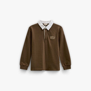 Langærmet jerseypolo Kids - Dark Brown | 101693 Ruben