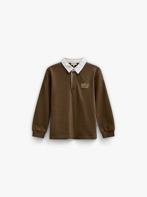Langærmet jerseypolo Kids - Dark Brown | 101693 Ruben