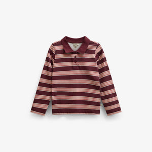 Stribet langærmet jerseypolo Tween - Bordeaux | 101698 Hope
