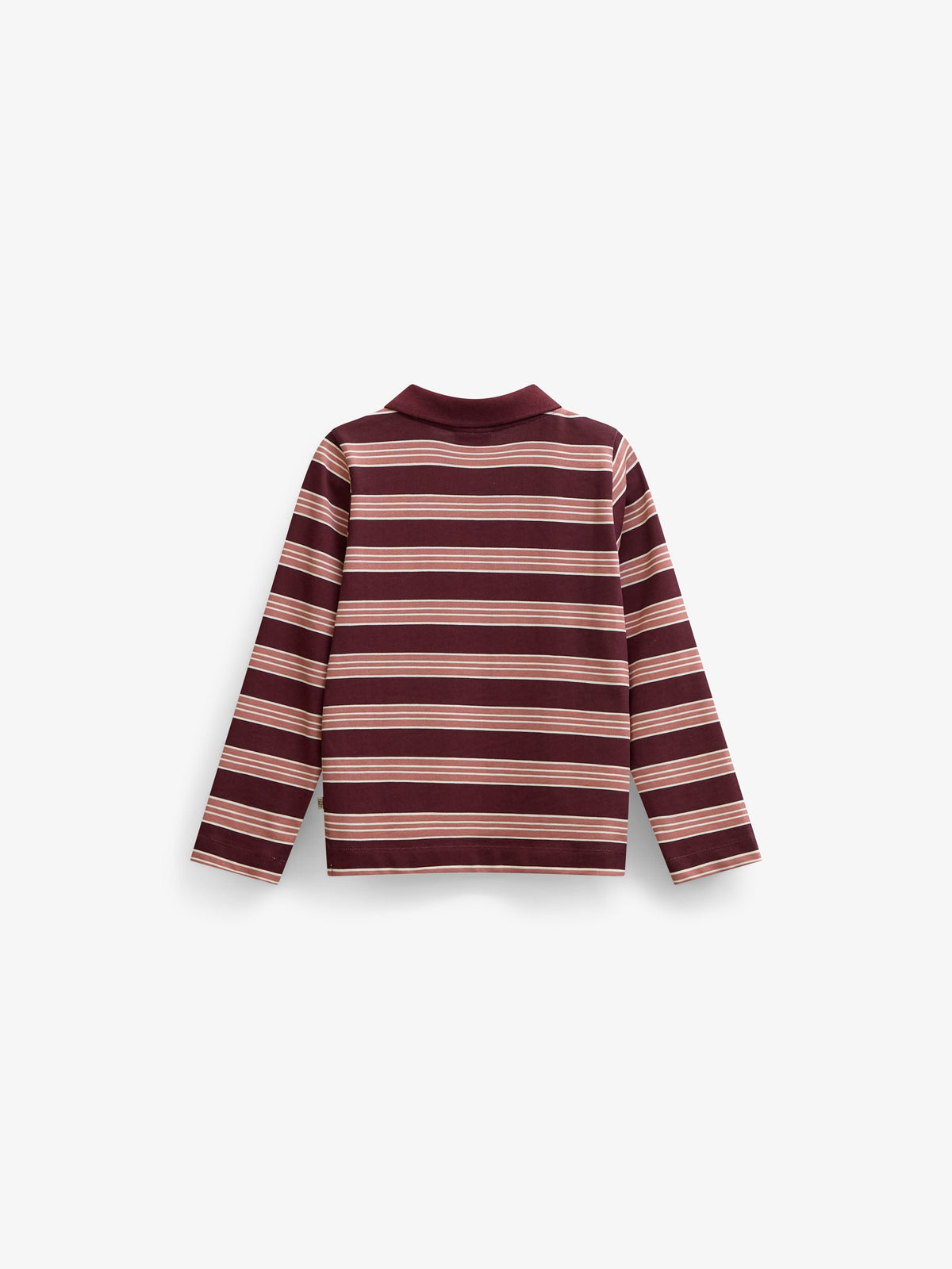 Stribet langærmet jerseypolo Kids - Bordeaux | 101697 Hope