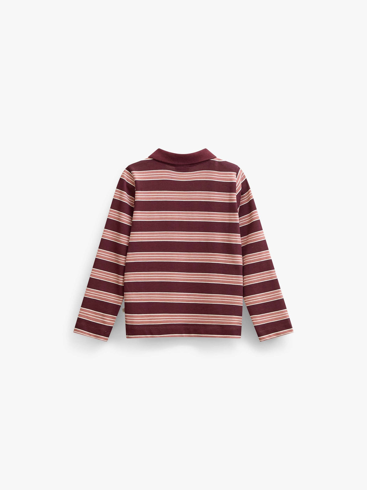 Stribet langærmet jerseypolo Kids - Bordeaux | 101697 Hope