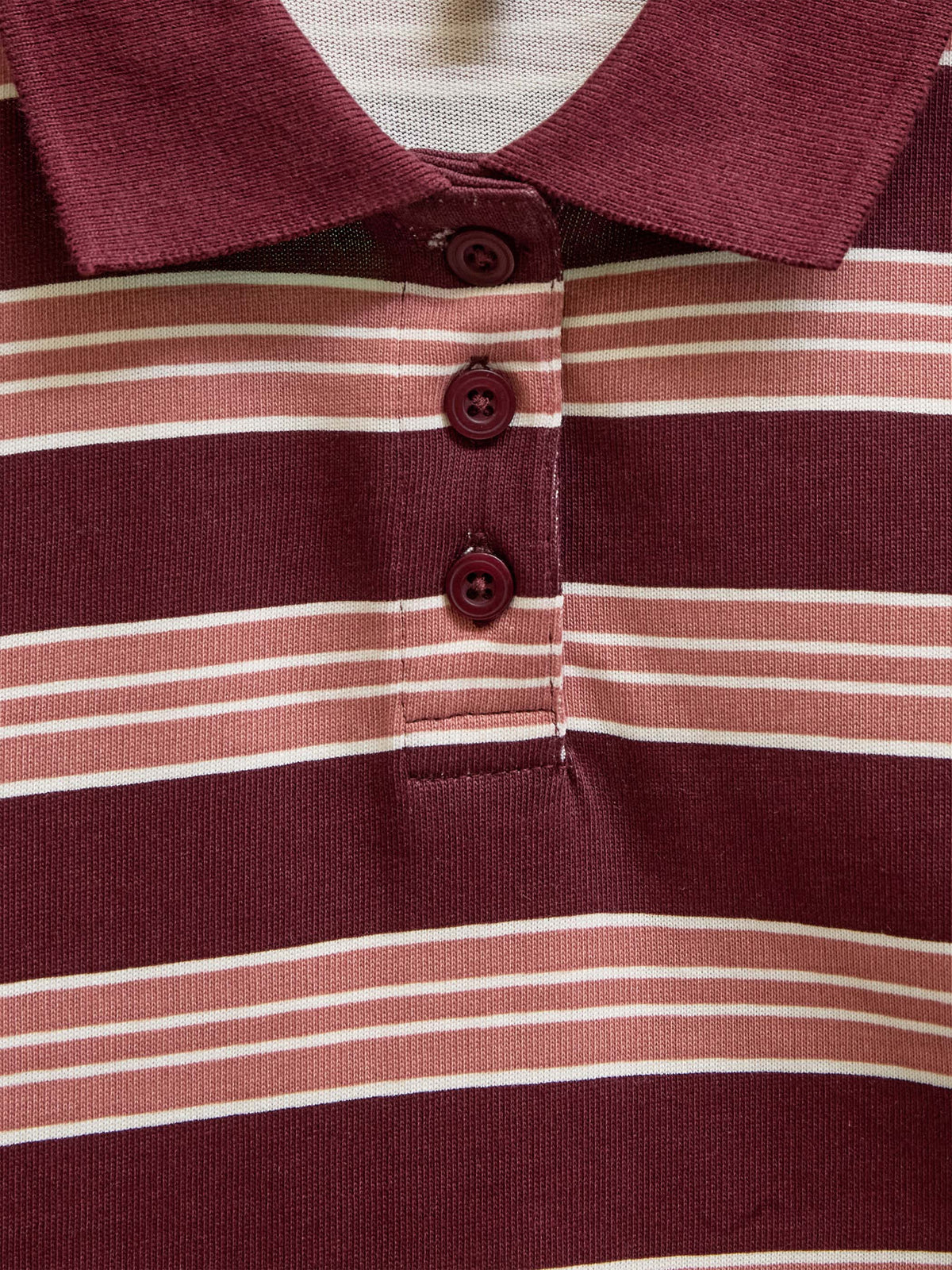 Stribet langærmet jerseypolo Tween - Bordeaux | 101698 Hope