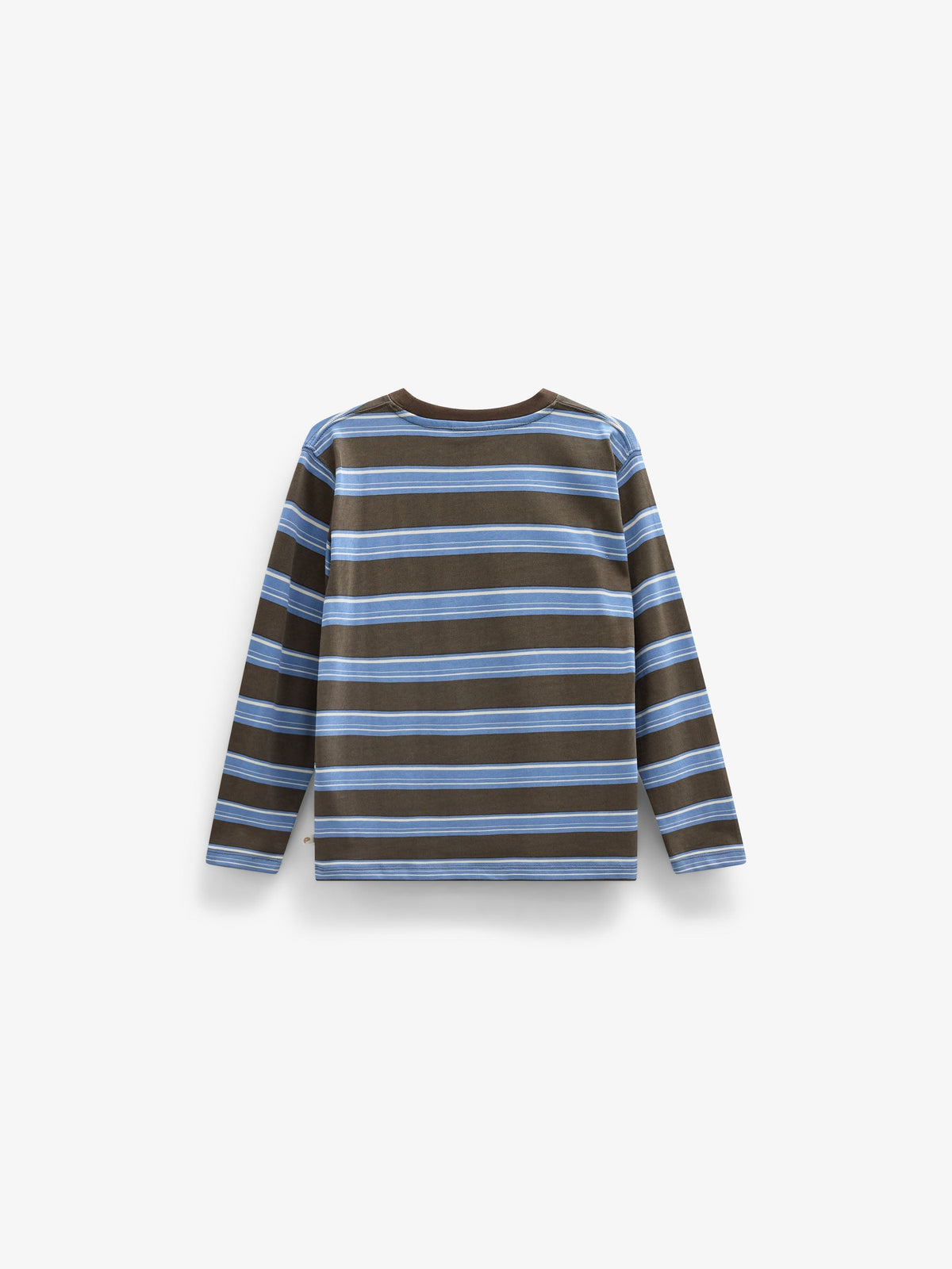Stribet langærmet T-shirt Kids - Brown /Blue | 101699 Hugo