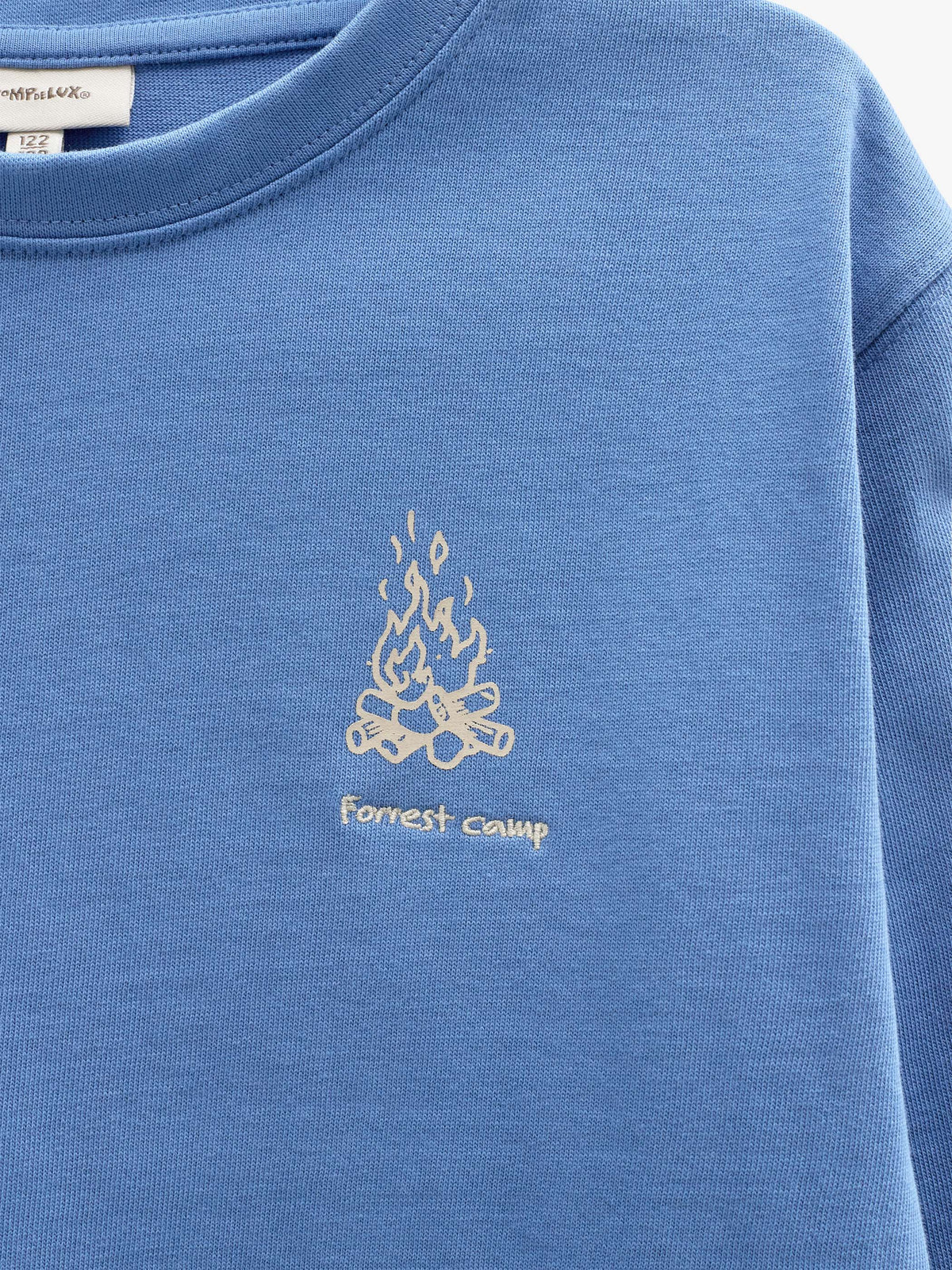 Langærmet T-shirt med rygprint Kids - Dusty Blue | 101707 Weston