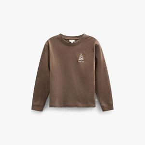 Langærmet T-shirt med rygprint Tween - Brown | 101710 Weston