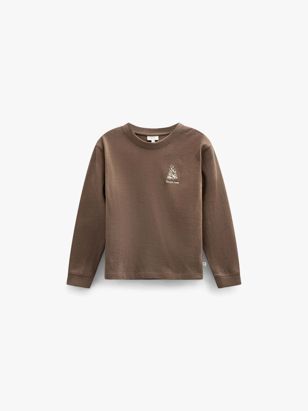 Langærmet T-shirt med rygprint Kids - Brown | 101709 Weston