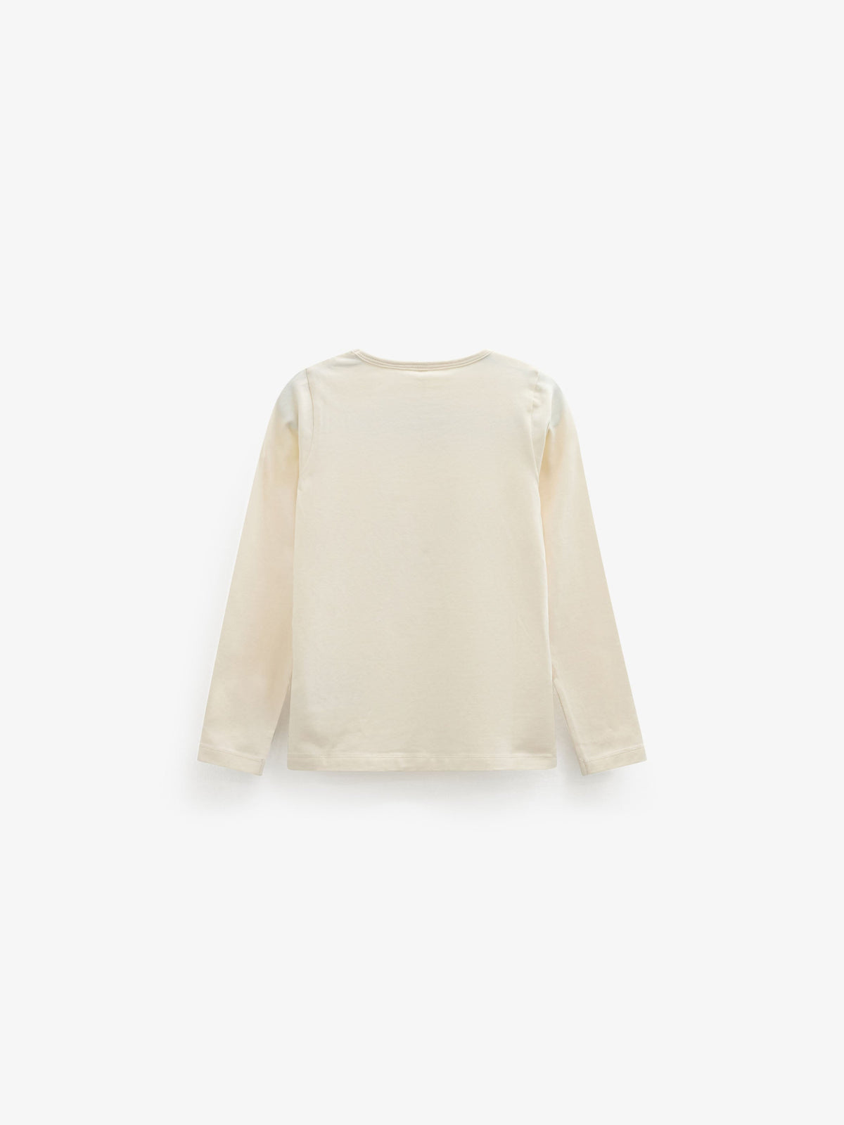Langærmet T-shirt med glitter print Kids - Offwhite | 101711 Piper