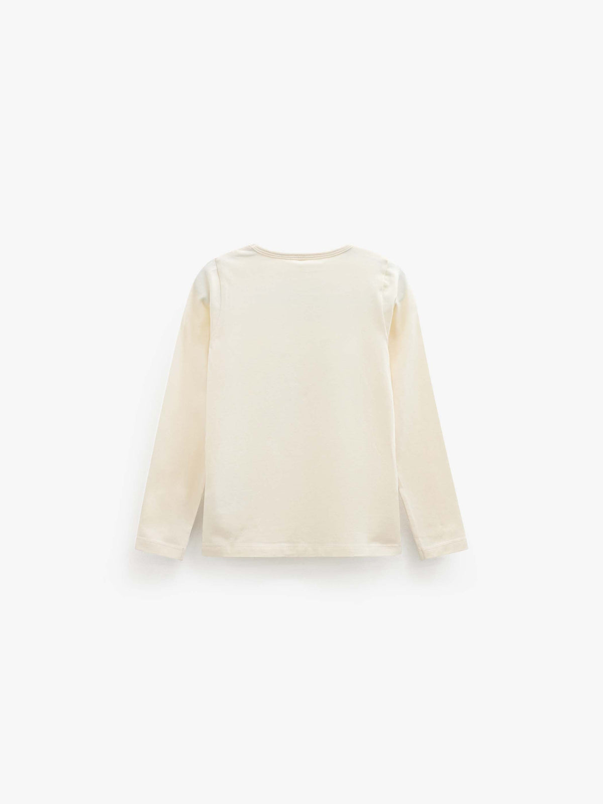 Langærmet T-shirt med glitter print Tween - Offwhite | 101712 Piper