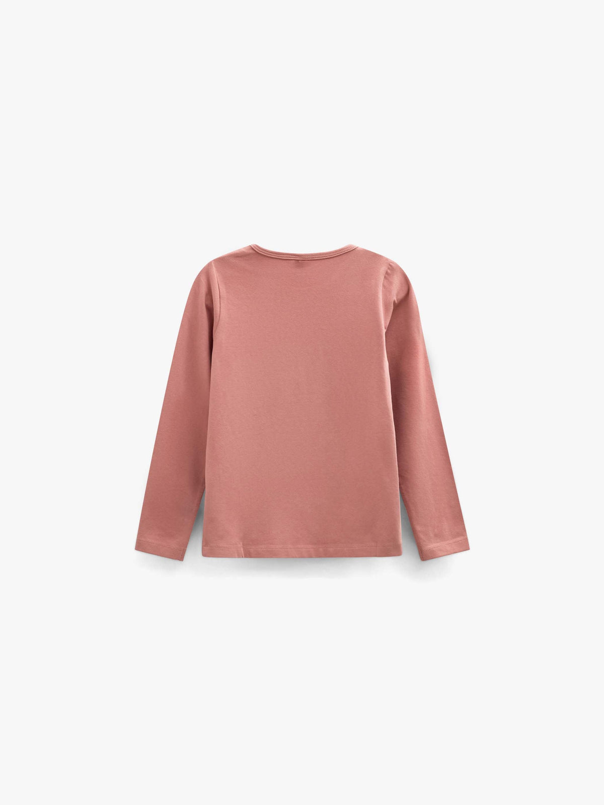 Langærmet T-shirt med glitter print Kids - Dusty Rose | 101713 Piper