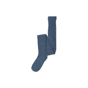 MP Ribstrikkede strømpebukser i uld - All - Blue Melange | 101715 MP 128