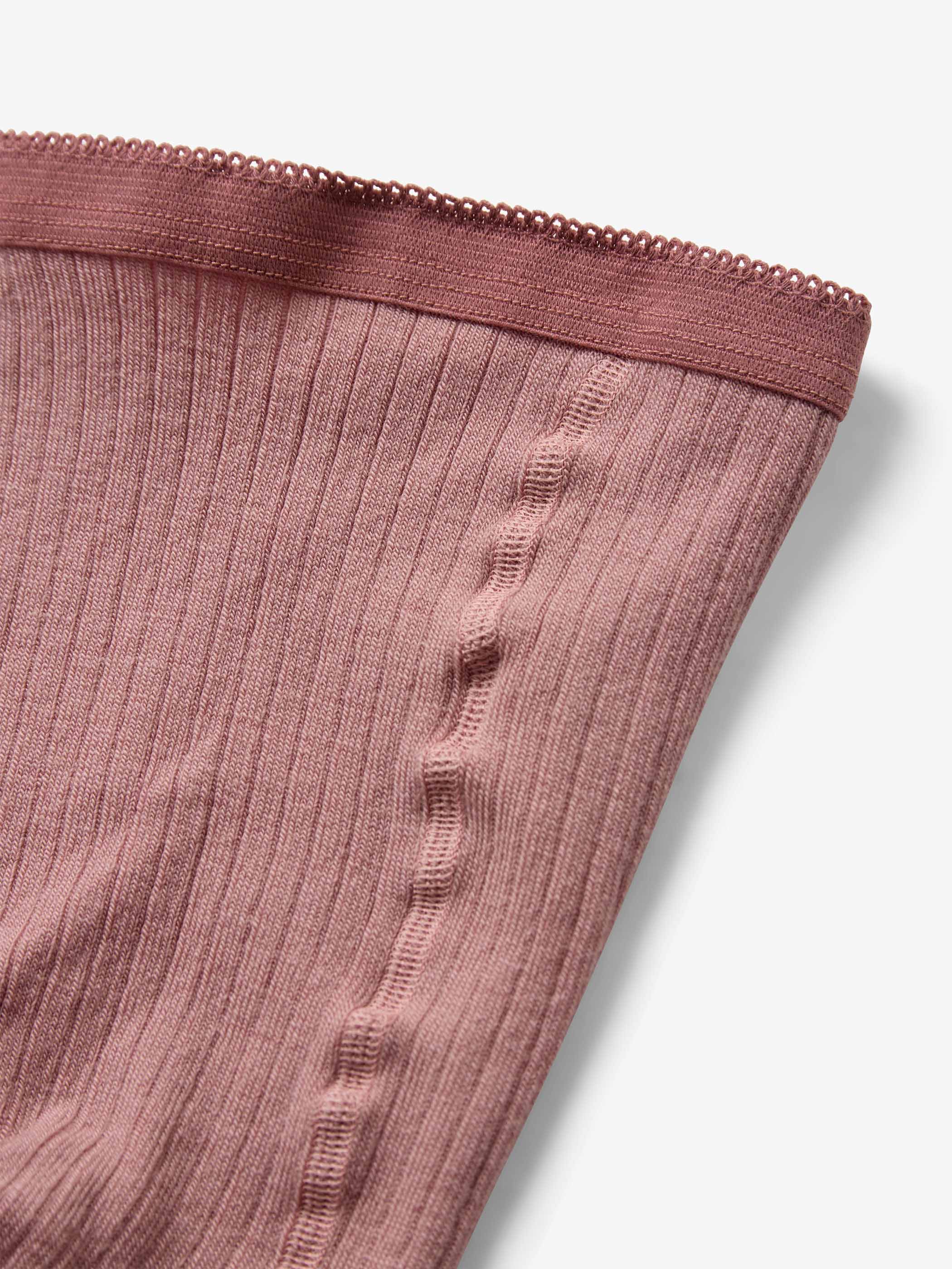 MP Ribstrikkede strømpebukser i uld - All - Dusty Rose | 101717 MP 128