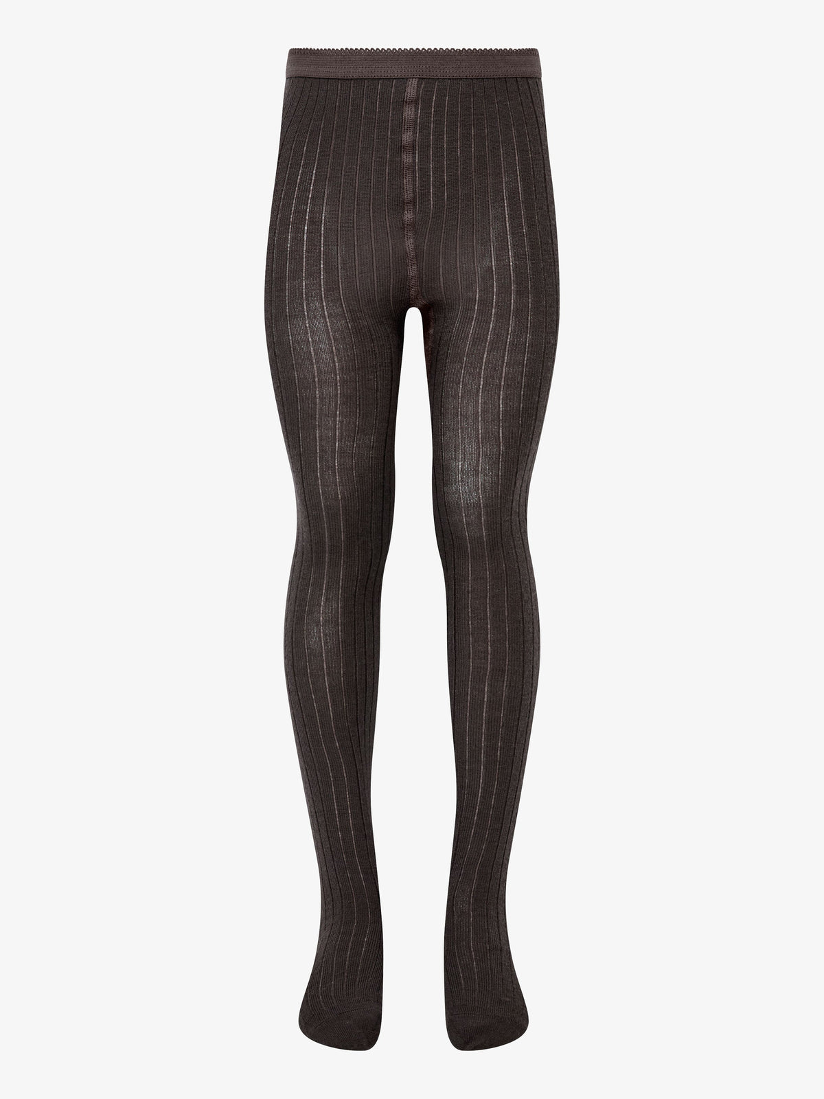 MP Ribstrikkede strømpebukser i uld - All - Dark Brown | 101718 MP 128