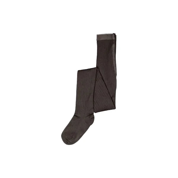 MP Ribstrikkede strømpebukser i uld - All - Dark Brown | 101718 MP 128
