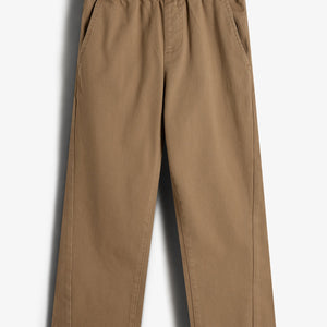 Relaxed pull-on-chinos - Kids - Walnut