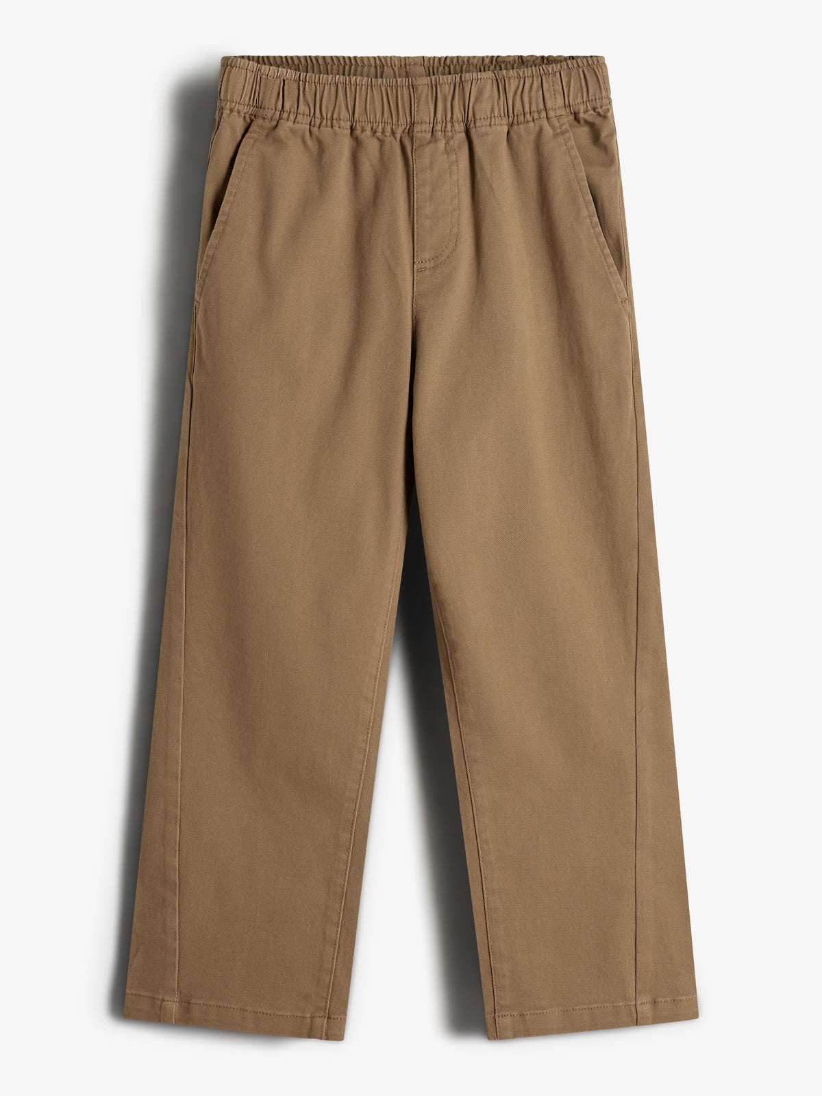 Relaxed pull-on-chinos - Kids - Walnut