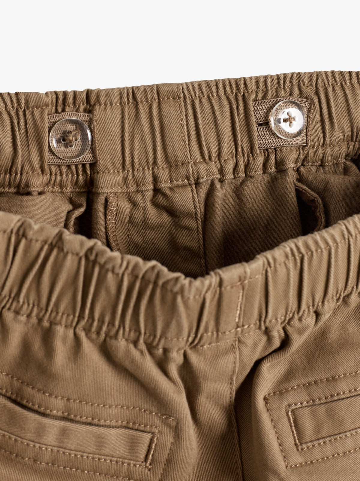 Relaxed pull-on-chinos - Kids - Walnut