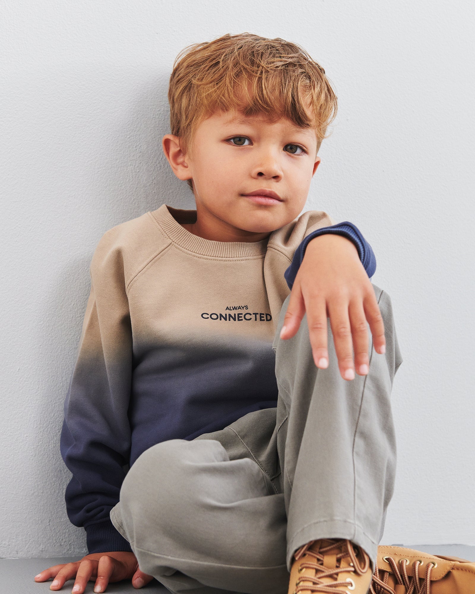 Relaxed pull-on-chinos - Kids - Grey