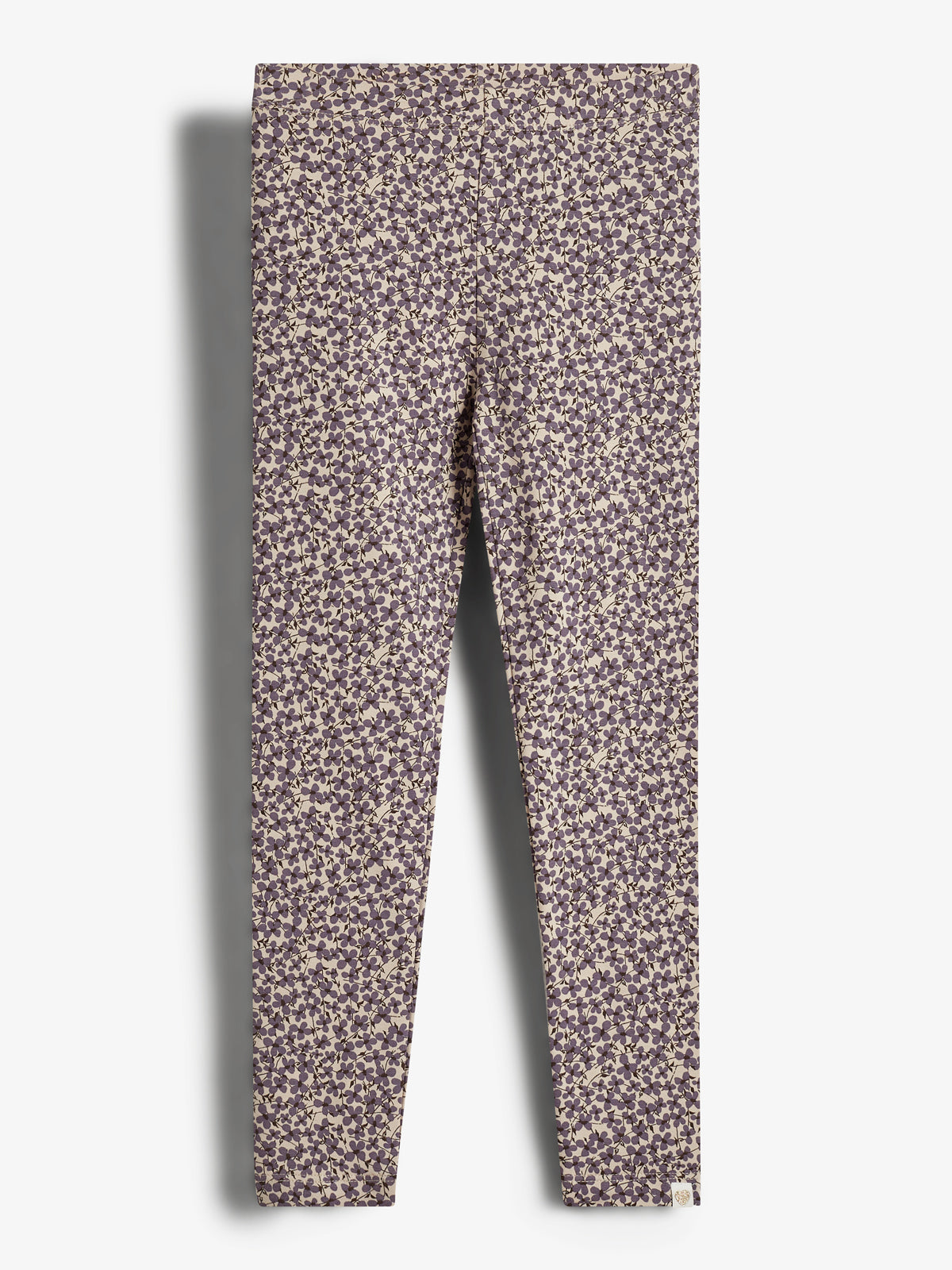 Jersey-leggings m. ditsy-print - Kids - Dusty Purple