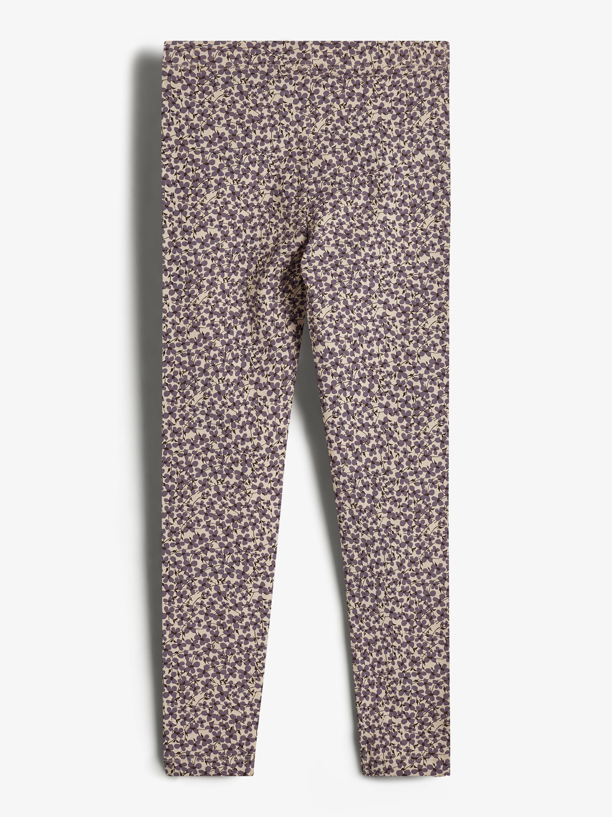 Jersey-leggings m. ditsy-print - Kids - Dusty Purple