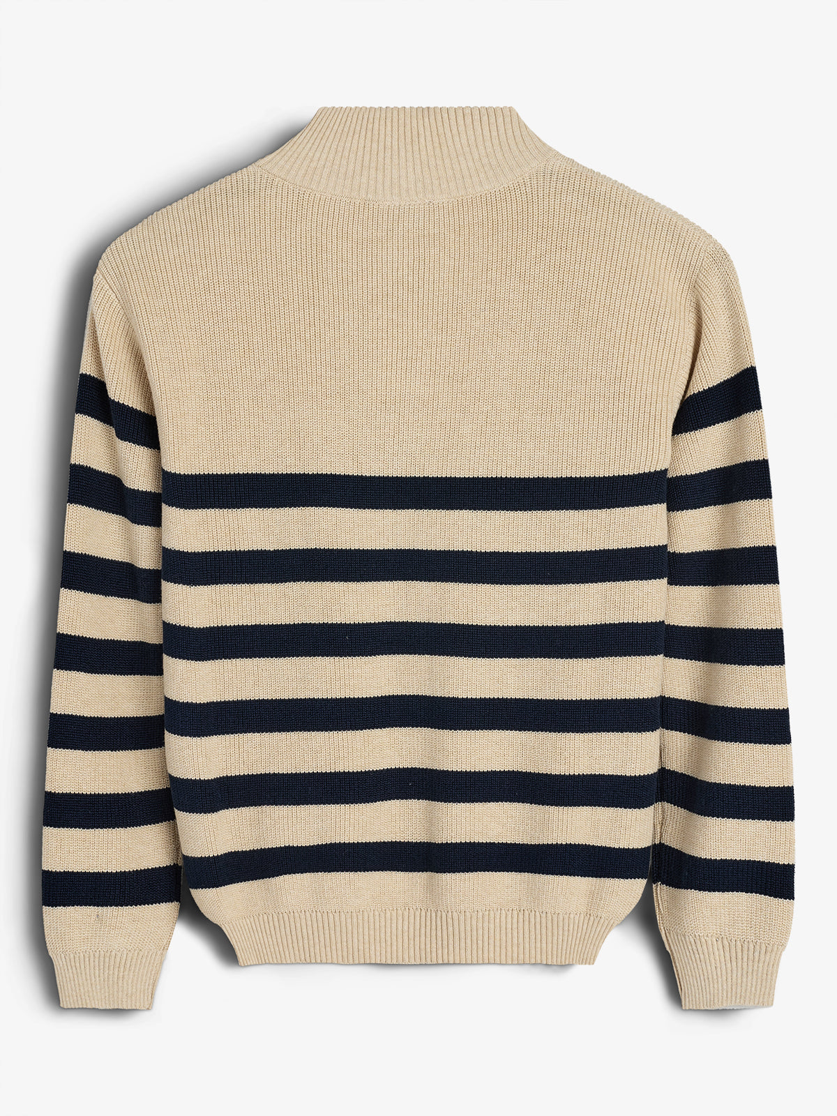 Sweater med kort lynlås - Kids - Beige/Navy