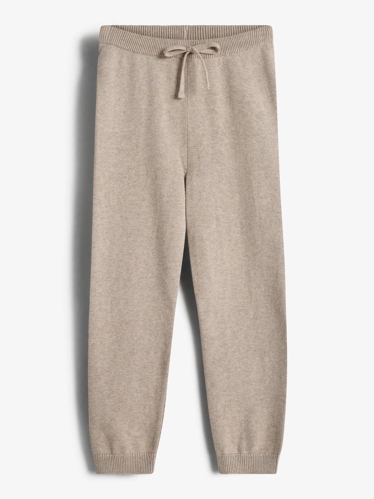 Bukser i bomuldsstrik - Kids - Light Beige Melange
