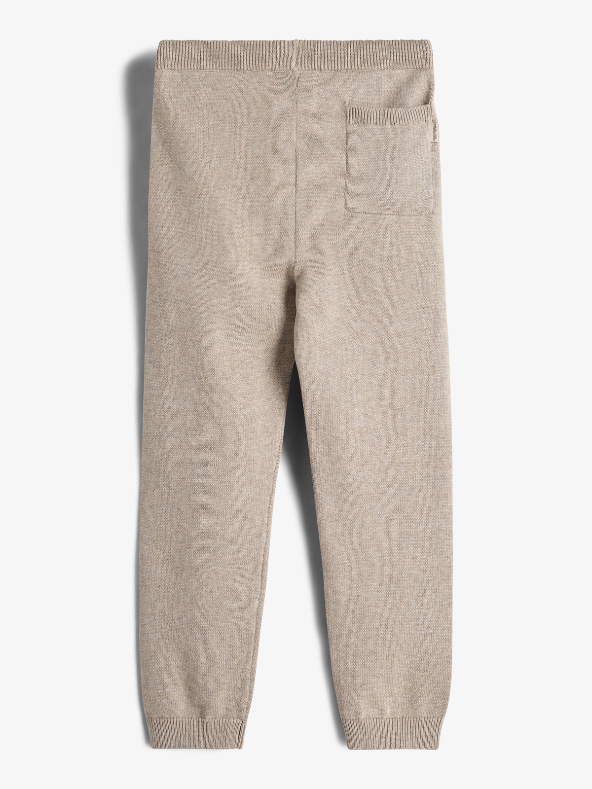 Bukser i bomuldsstrik - Kids - Light Beige Melange