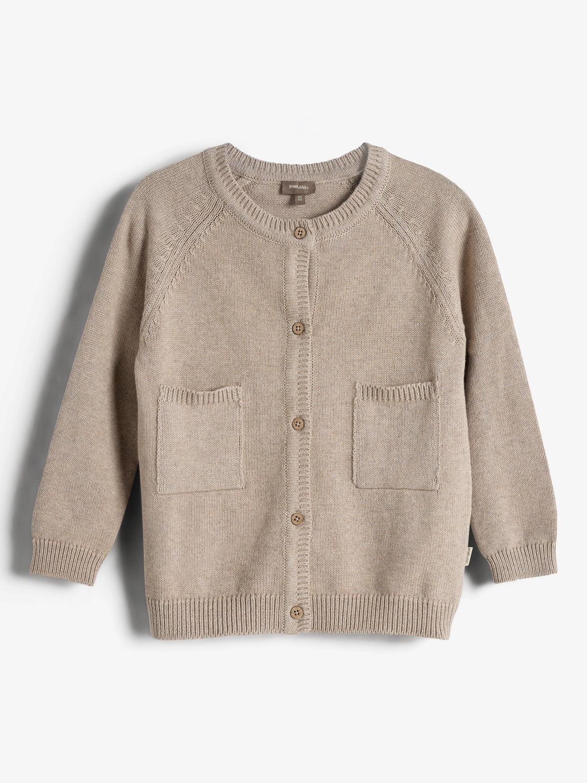 Cardigan i bomuldsstrik - Kids - Light Beige Melange