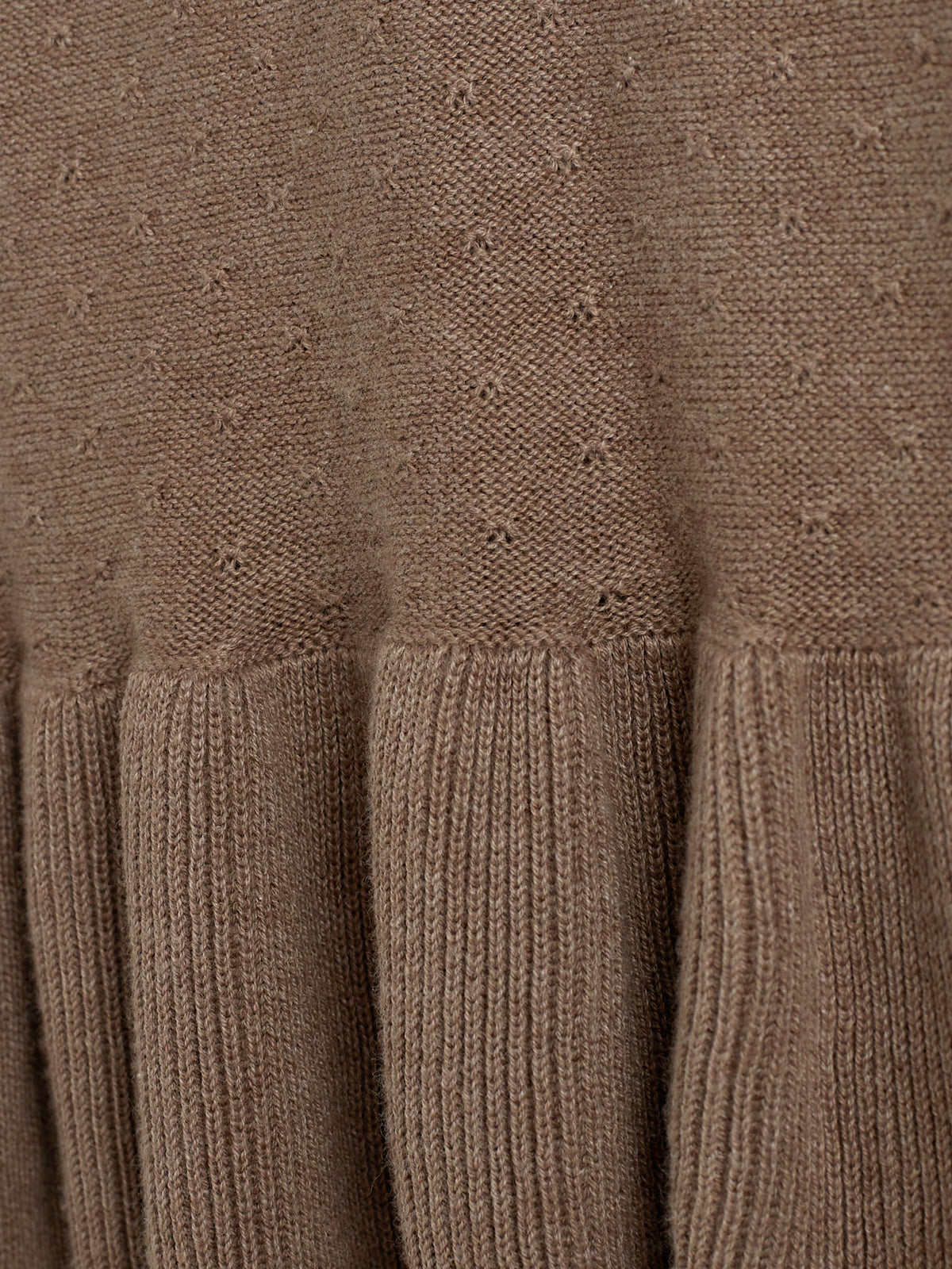 Tunika i bomuldsstrik - Kids - Brown Melange