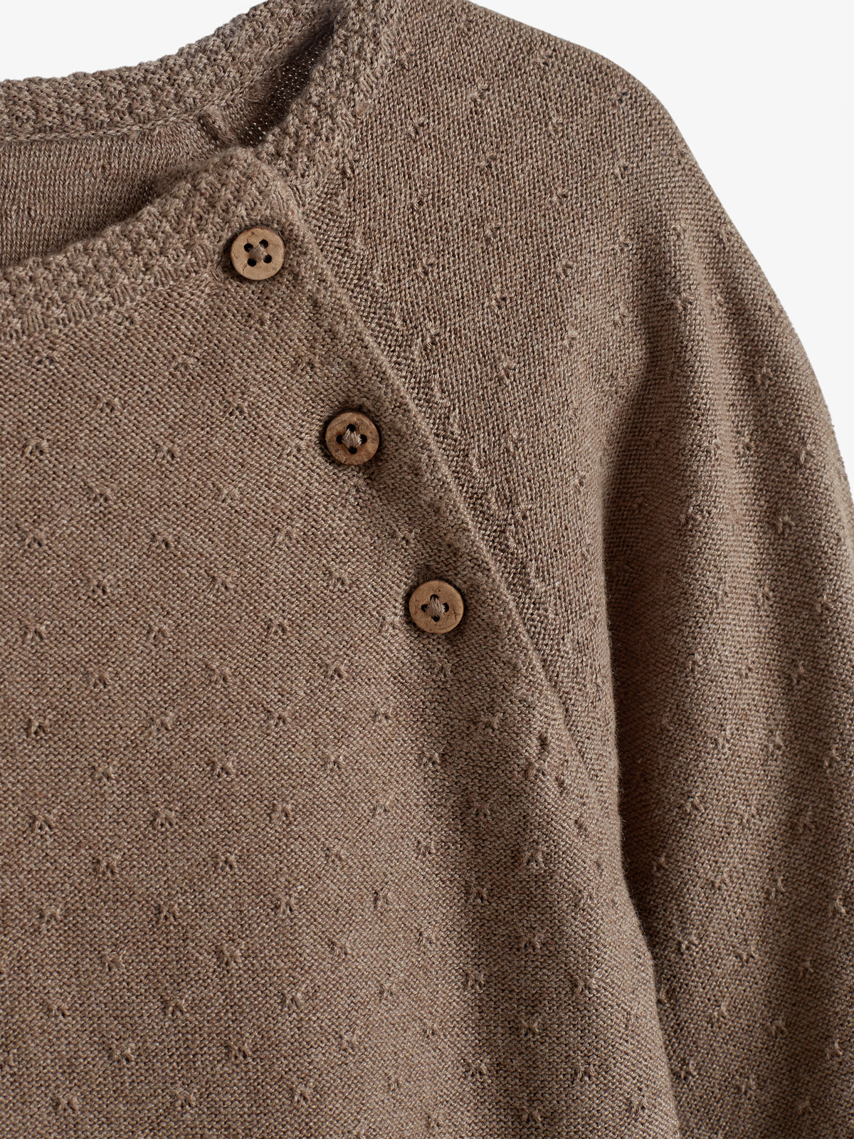 Tunika i bomuldsstrik - Kids - Brown Melange