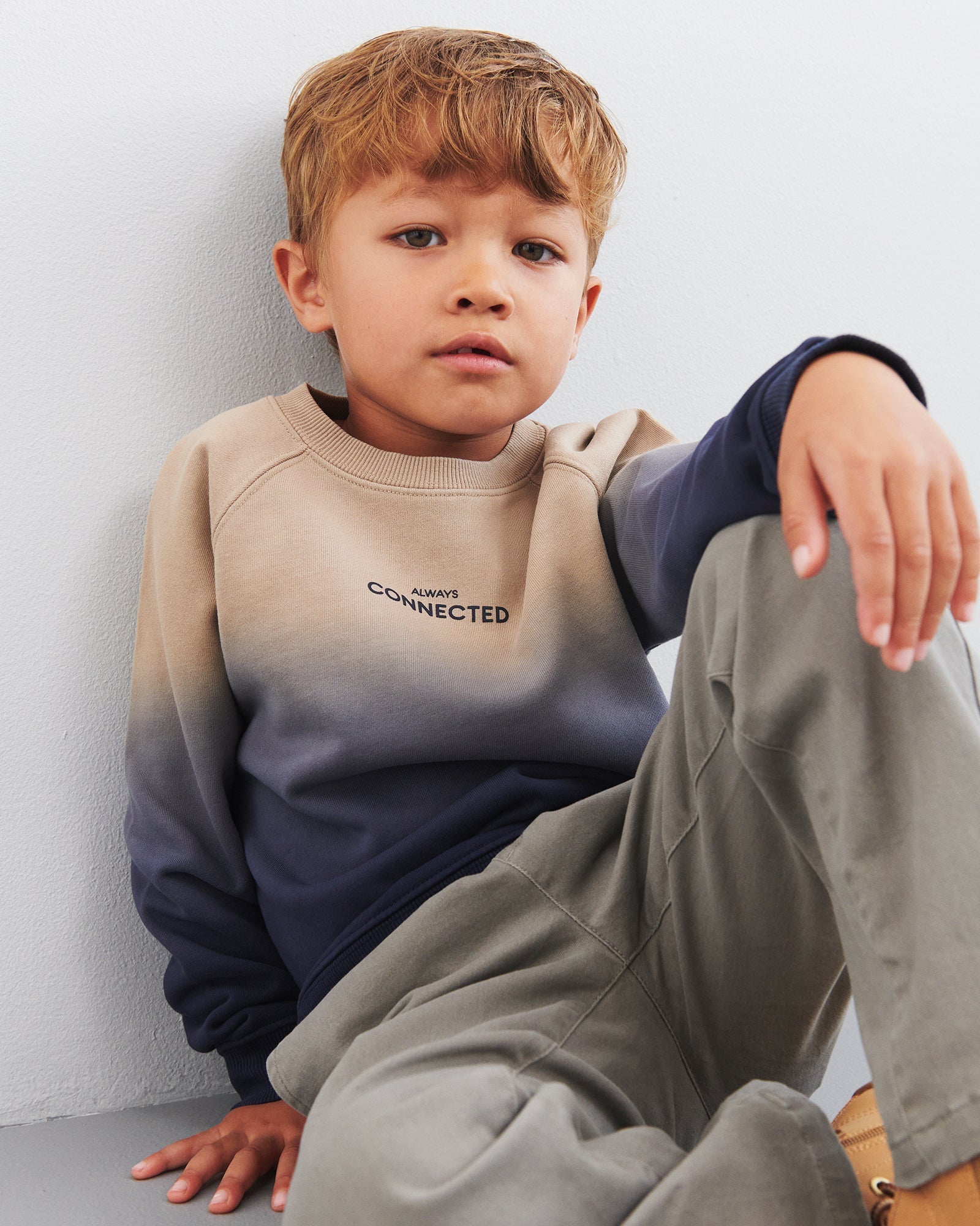 Dip-dye sweatshirt - Kids - Blue