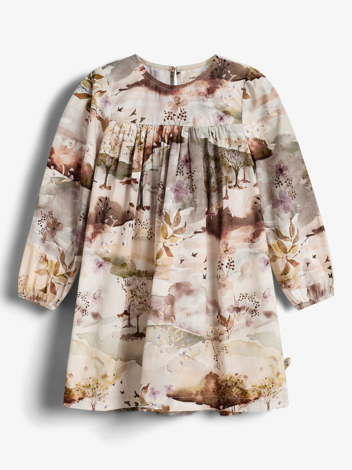 Poplin-kjole med landskabeligt print - Kids - Moonlight/Purple