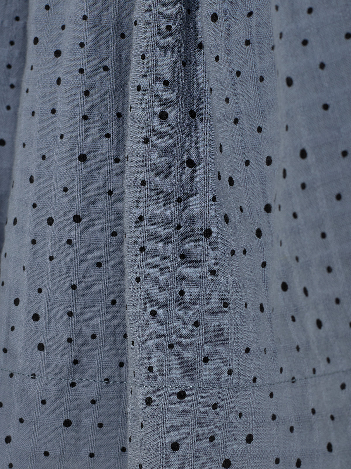Bomuldsnederdel m. mikroprikker - Kids - Dusty Blue