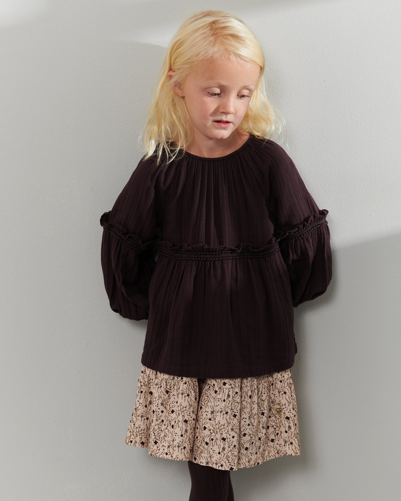 Boho bluse - Kids - Dark Purple