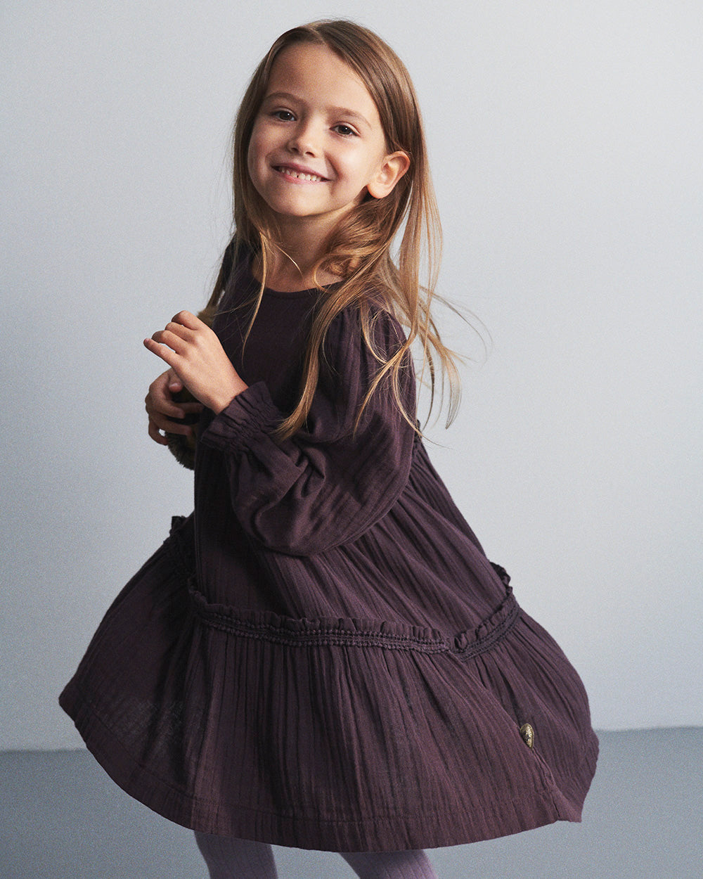 Boho kjole - Kids - Dark Purple