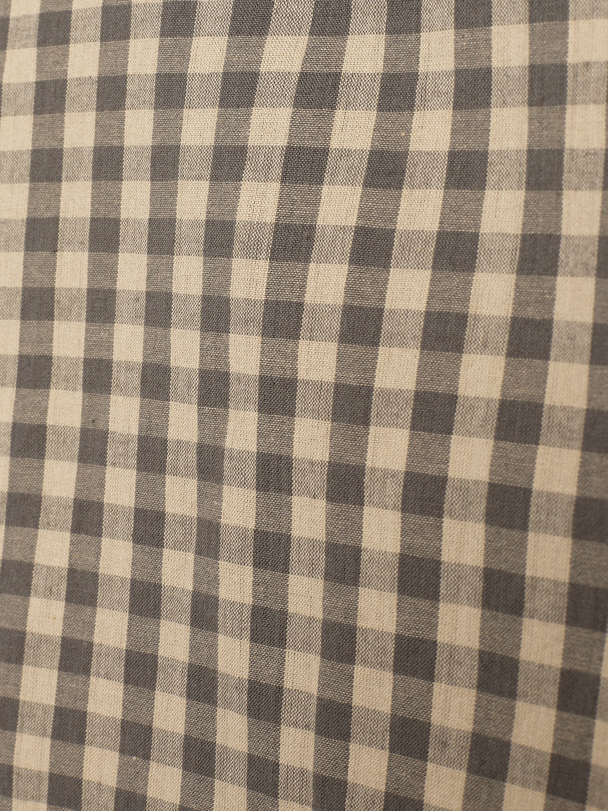 Gingham-skjorte i bomuld - Little - Grey/Beige