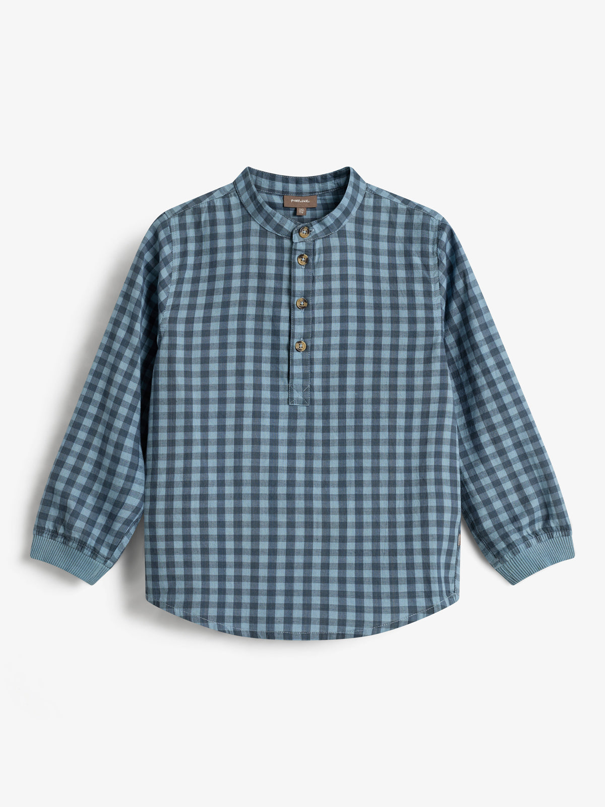 Micro Gingham-skjorte i bomuld - Kids - Blue